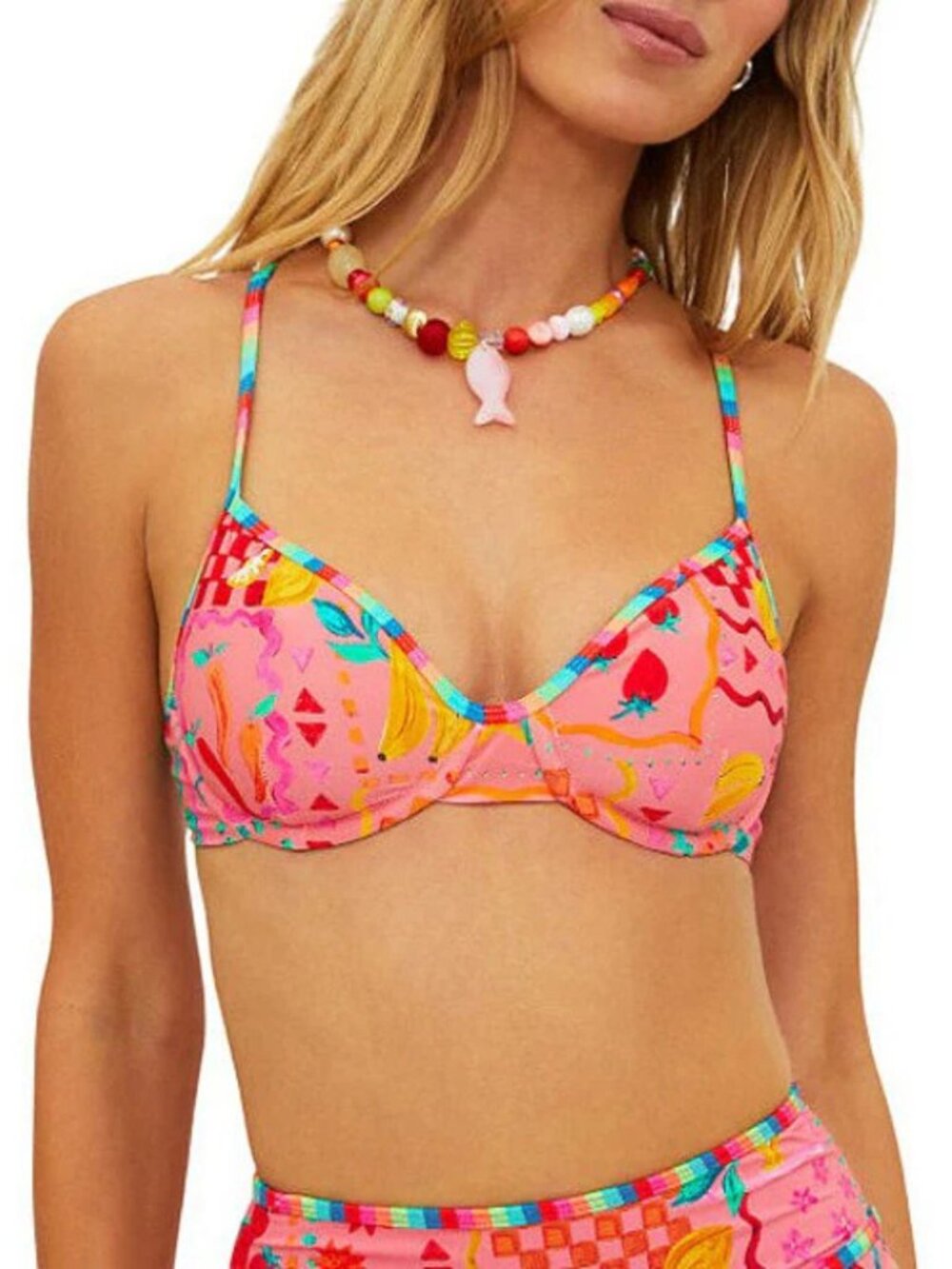 New! Beach Riot Kori Passion Fruit Underwire Bralette Swim Top 34136